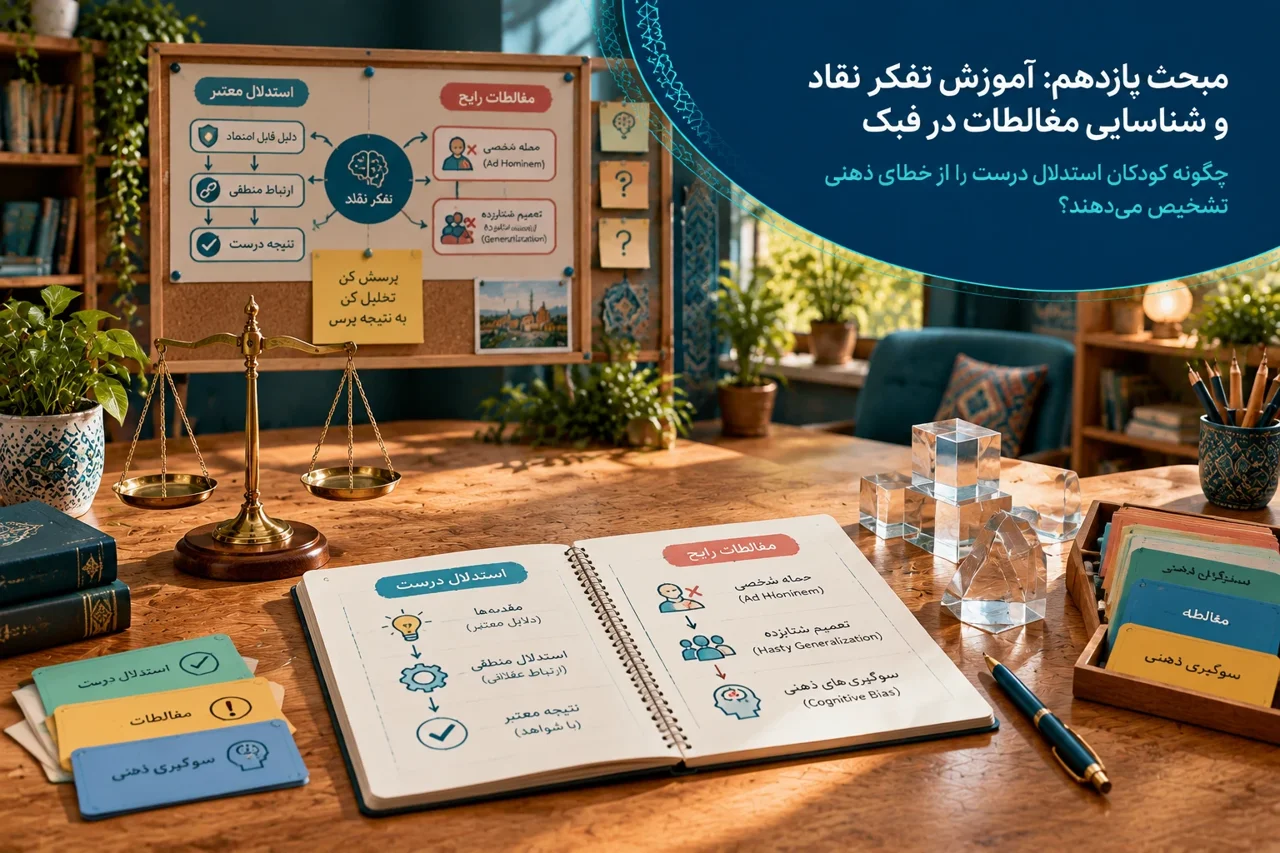 آموزش تفکر نقاد و شناسایی مغالطات در فبک